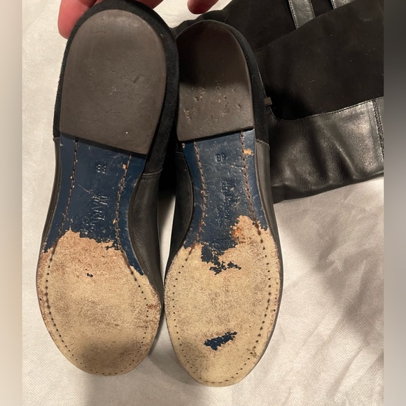 COLE HAAN MARIA SHARAPOVA TALL FLAT ZIPPER BOOTS IN BLACK SIZE 8B - Picture 8 of 8